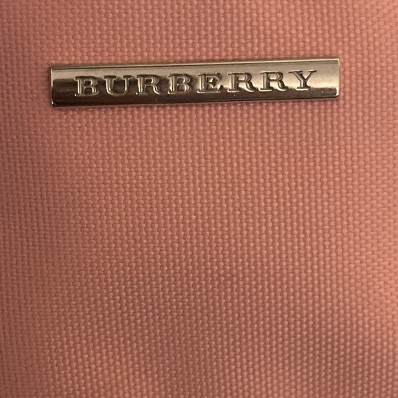 Burberry Pink Cosmetic Bag with Plaid Accent - Picture 5 of 5
